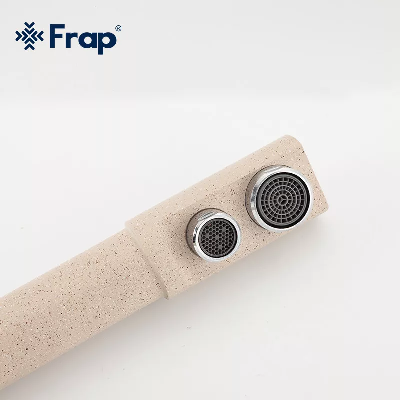 Frap Змішувач для кухні F4352-23 на дві води, бежевий