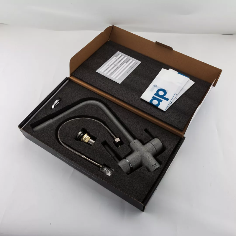 Frap Змішувач для кухні F4352-22 на дві води, сірий