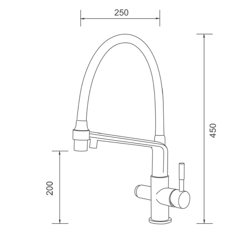 GAPPO Змішувач для кухні на дві води G4398-9 з гнучким виливом, білий/чорний
