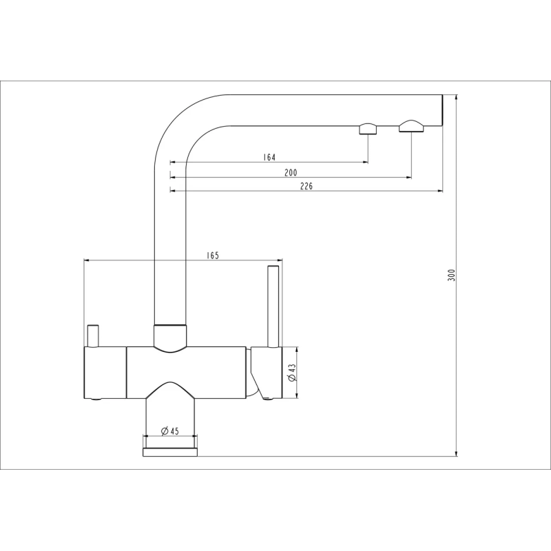 GAPPO Змішувач для кухні на дві води G43752-6, чорний
