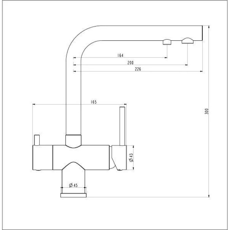 GAPPO Змішувач для кухні на дві води G43752-21, чорний