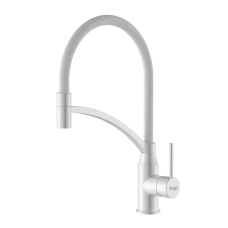 Frap Змішувач для кухні F4552-8 з гнучким виливом, білий