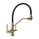 Frap Змішувач для кухні на дві води F4374-4, бронза