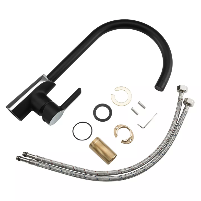 GAPPO Змішувач для кухні G4003-6, чорний/хром