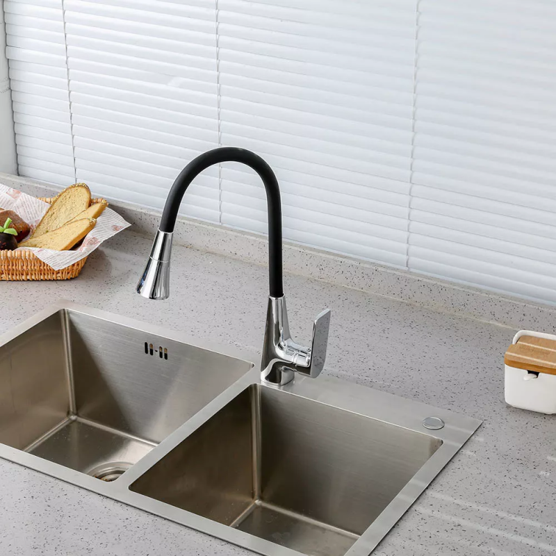 Frap Змішувач для кухні F4471 з гнучким виливом