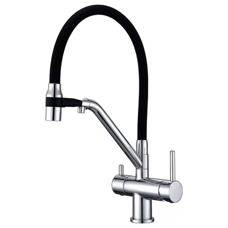 GAPPO Змішувач для кухні з підключенням фільтра G4398-80, хром