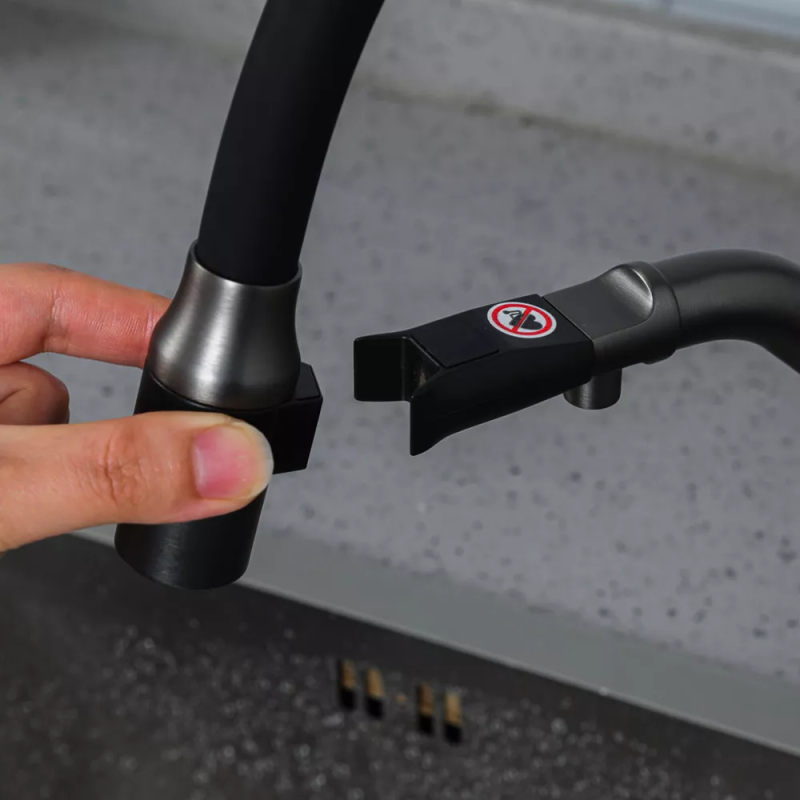 GAPPO Змішувач для кухні з підключенням фільтра G4398-89, збройова сталь