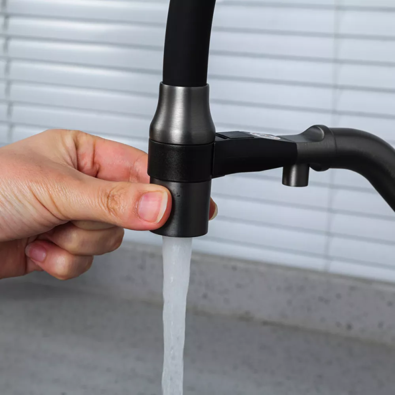 GAPPO Змішувач для кухні з підключенням фільтра G4398-89, збройова сталь