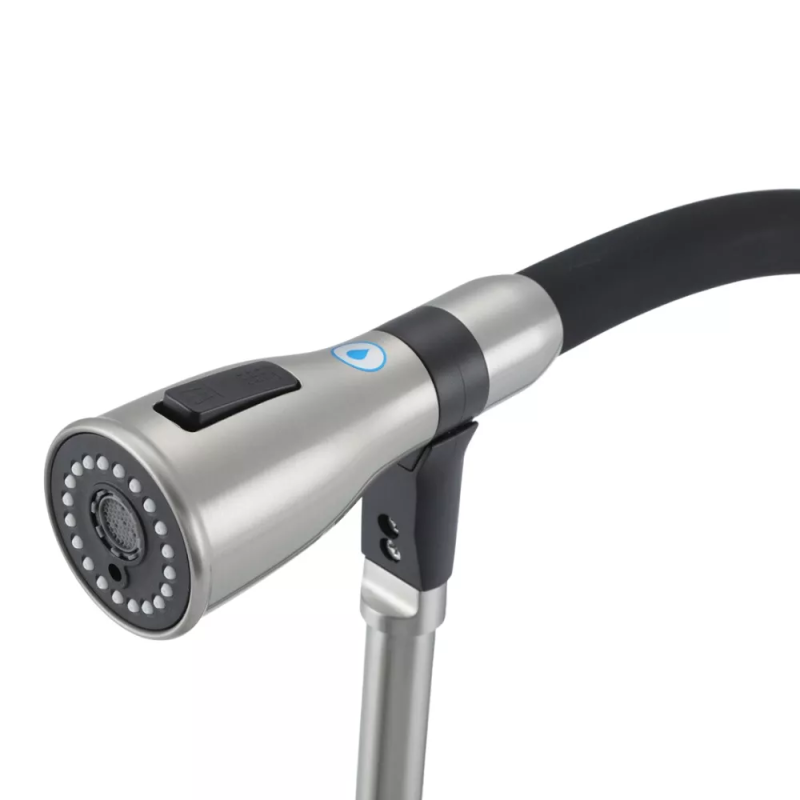 GAPPO Змішувач для кухні G4399-75 із підключенням фільтра питної води, з фіксатором, сатин/чорний