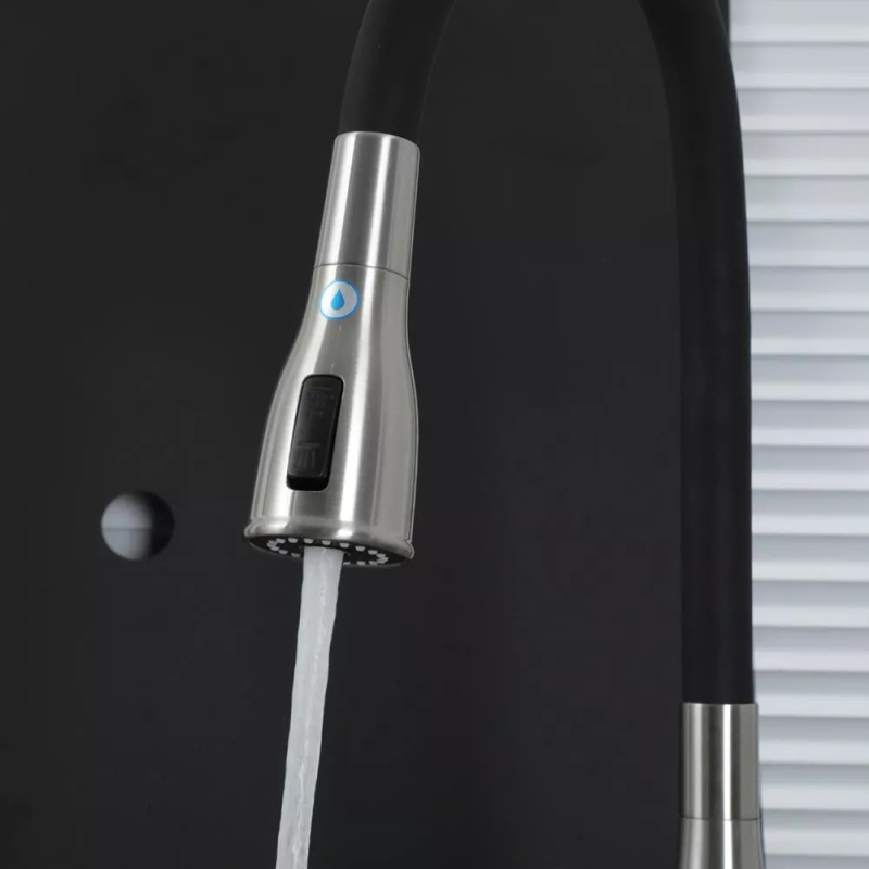 GAPPO Змішувач для кухні G4399-65 із підключенням фільтра питної води, сатин/чорний