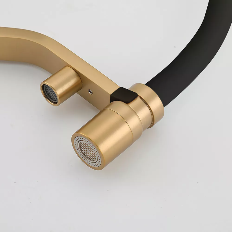 GAPPO Змішувач для кухні під осмос G4395-63 з гнучким виливом, золото