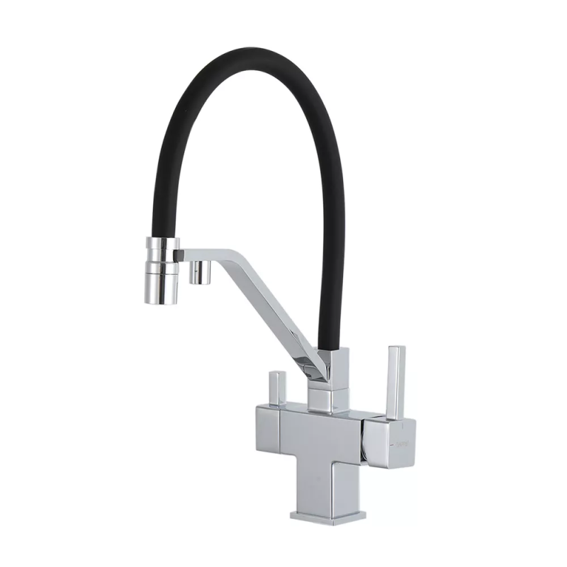 GAPPO Змішувач для кухні під осмос G4395-60 з гнучким виливом, хром