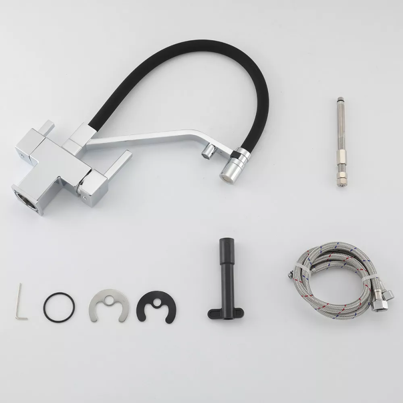 GAPPO Змішувач для кухні під осмос G4395-60 з гнучким виливом, хром