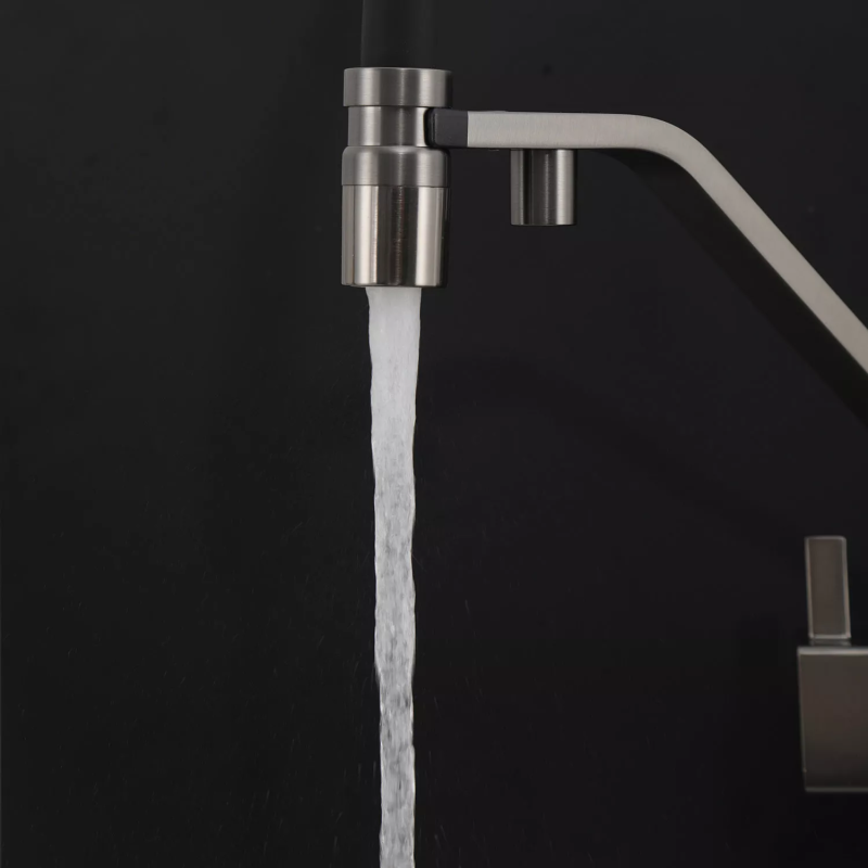 GAPPO Змішувач для кухні під осмос G4395-69 з гнучким виливом, збройова сталь