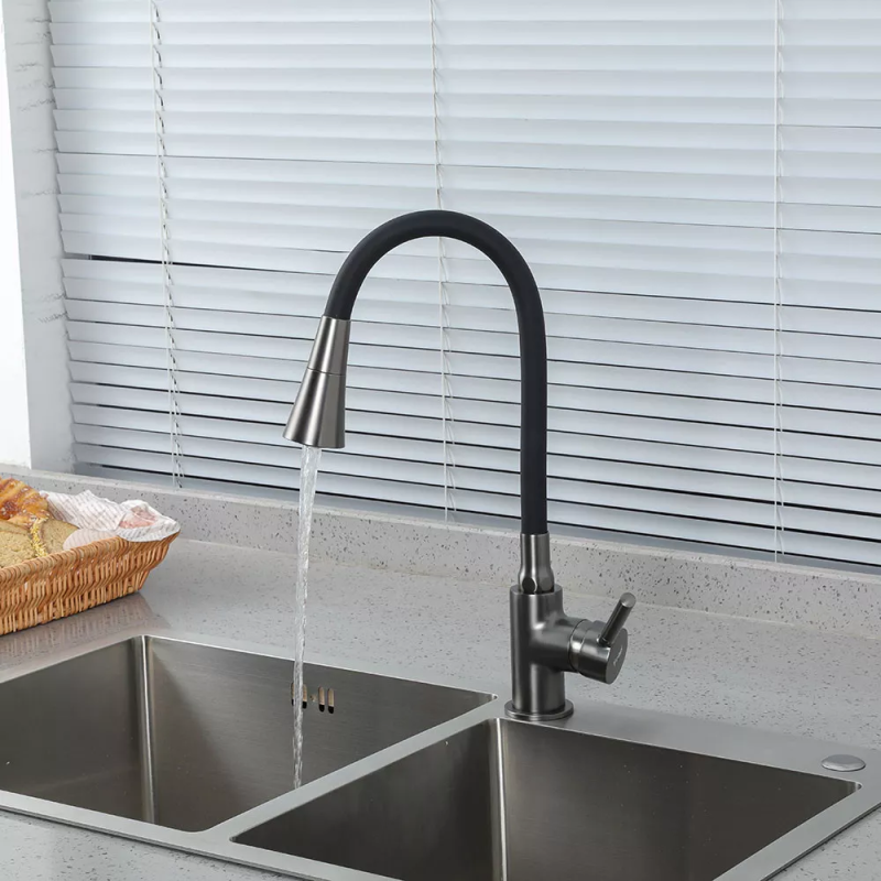 Frap Змішувач для кухні F4044-9 з гнучким виливом, аератор 2 режими