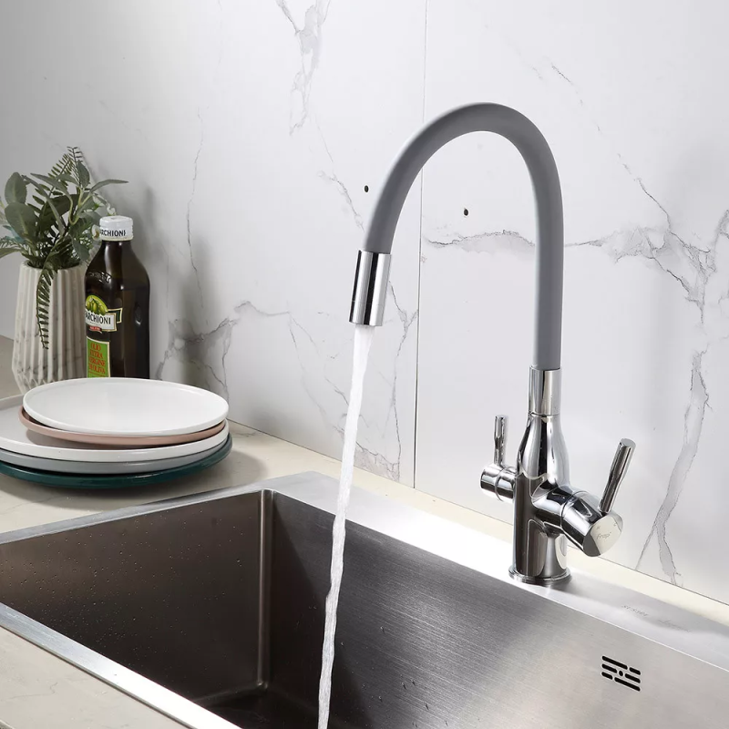 Frap Змішувач для кухні під фільтр F4396 з гнучким виливом