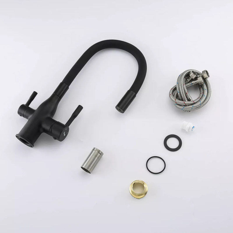 Frap Змішувач для кухні під фільтр F4396-6 з гнучким виливом