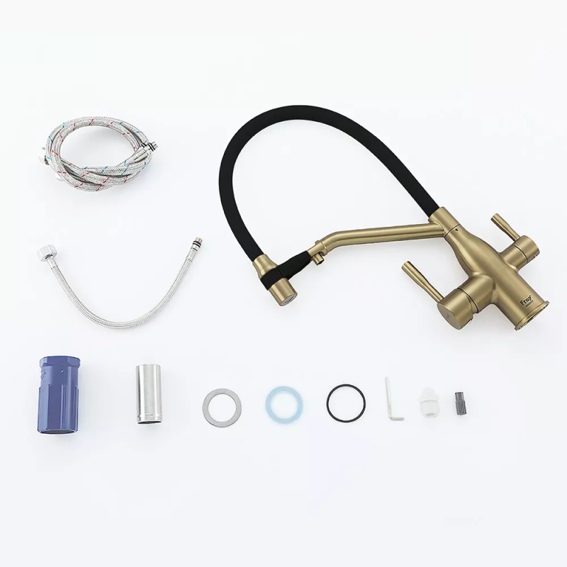 Frap Змішувач для кухні під фільтр F4397-3 з гнучким виливом