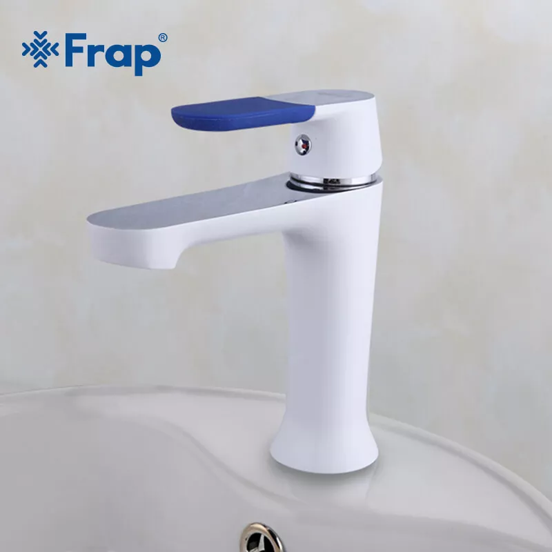 Frap Змішувач для умивальника F1034, білий/хром