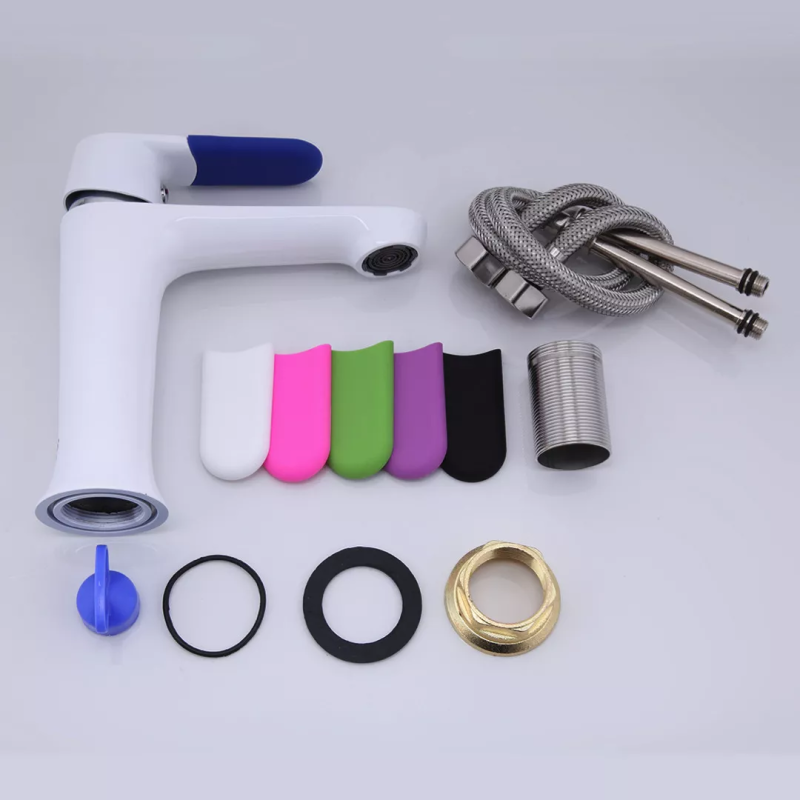 Frap Змішувач для умивальника F1034, білий/хром