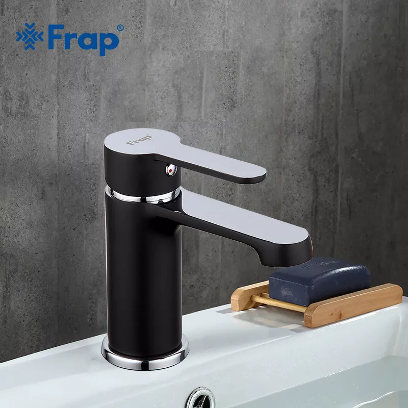 Frap Змішувач для умивальника F1042, чорний/хром