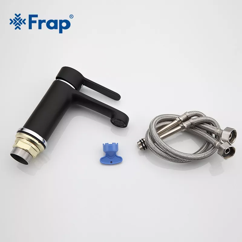 Frap Змішувач для умивальника F1042, чорний/хром