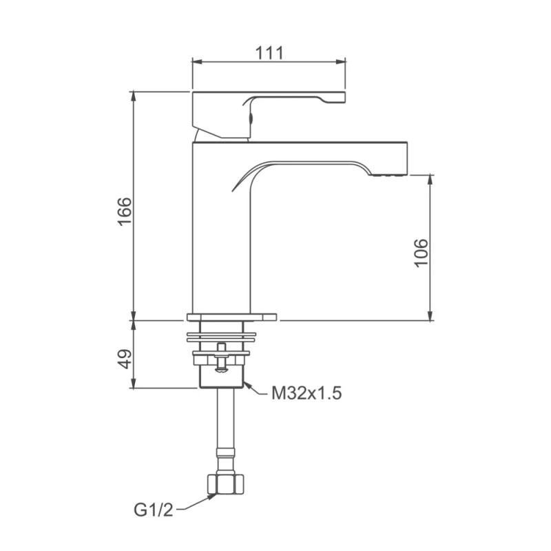 GAPPO Змішувач для умивальника G1002-2, хром