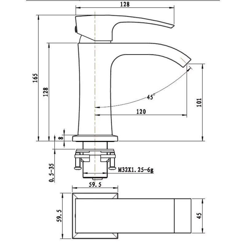 GAPPO Змішувач для умивальника G1007-1, хром