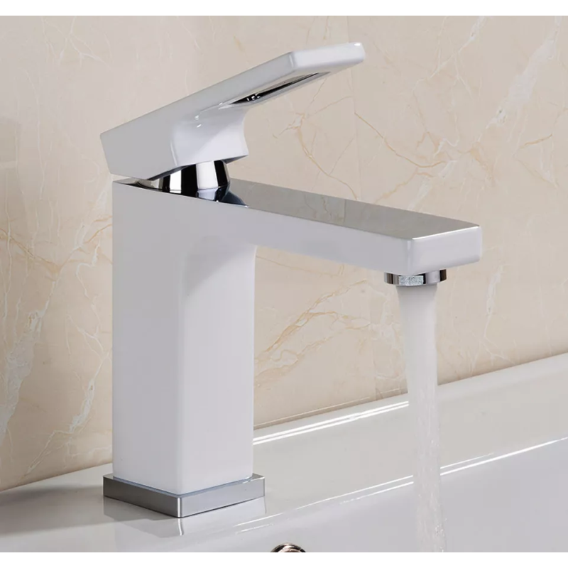 GAPPO Змішувач для умивальника G1017-8, білий/хром