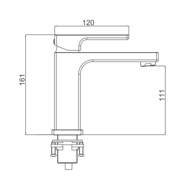 GAPPO Змішувач для умивальника G1018, хром