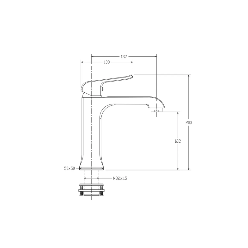 GAPPO Змішувач для умивальника G1050, чорний