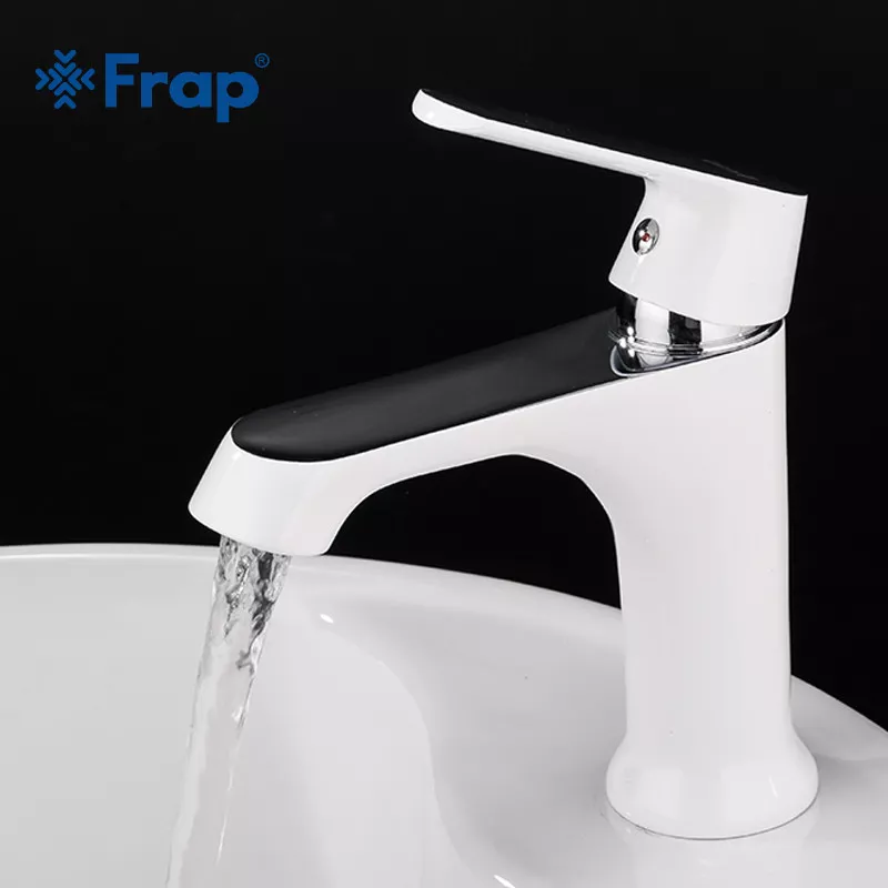 Frap Змішувач для умивальника F1031, білий/хром
