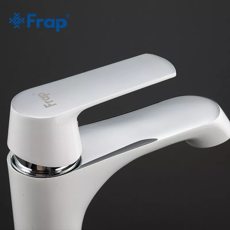 Frap Змішувач для умивальника F1031, білий/хром