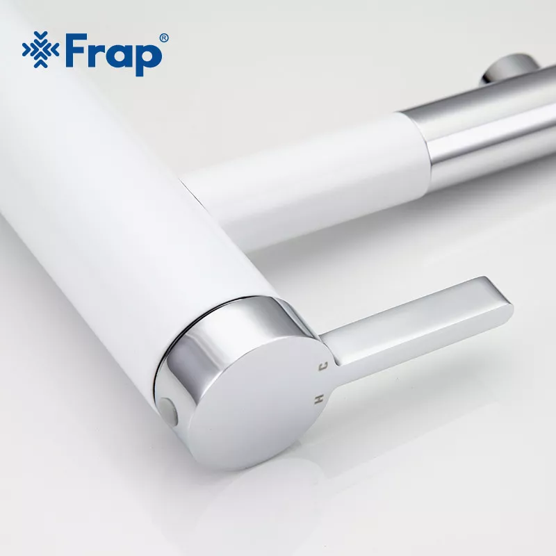 Frap Змішувач для умивальника F1052-14 високий, білий/хром