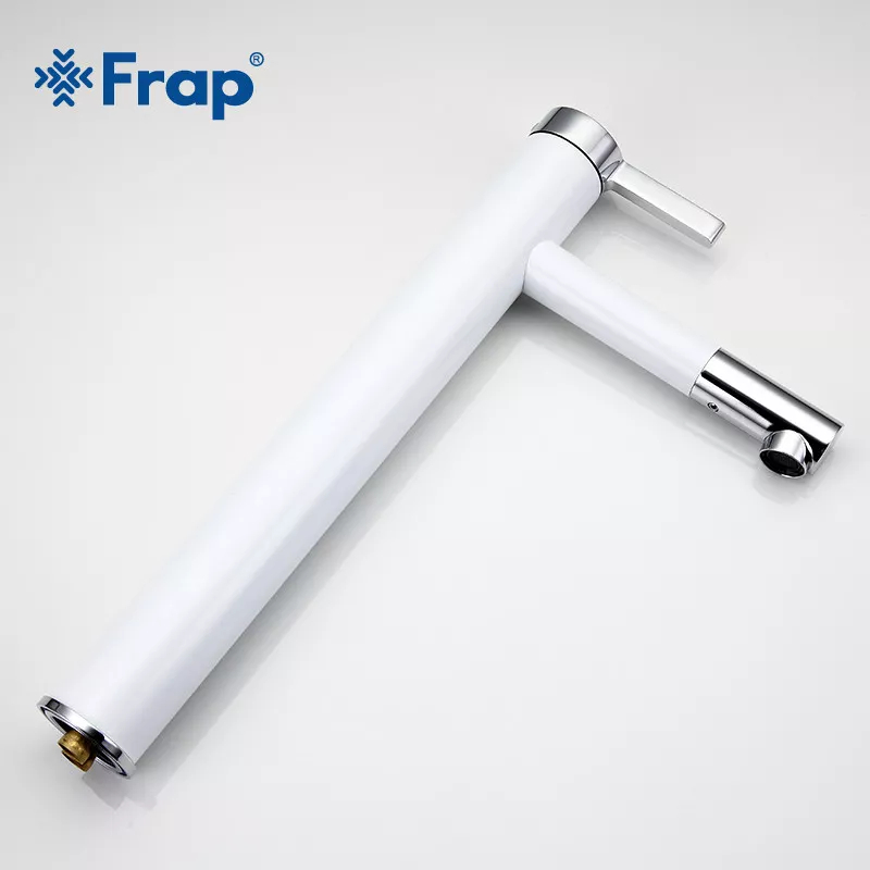 Frap Змішувач для умивальника F1052-15 високий, білий/хром