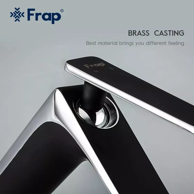 Frap Змішувач для умивальника F1057, чорний/хром