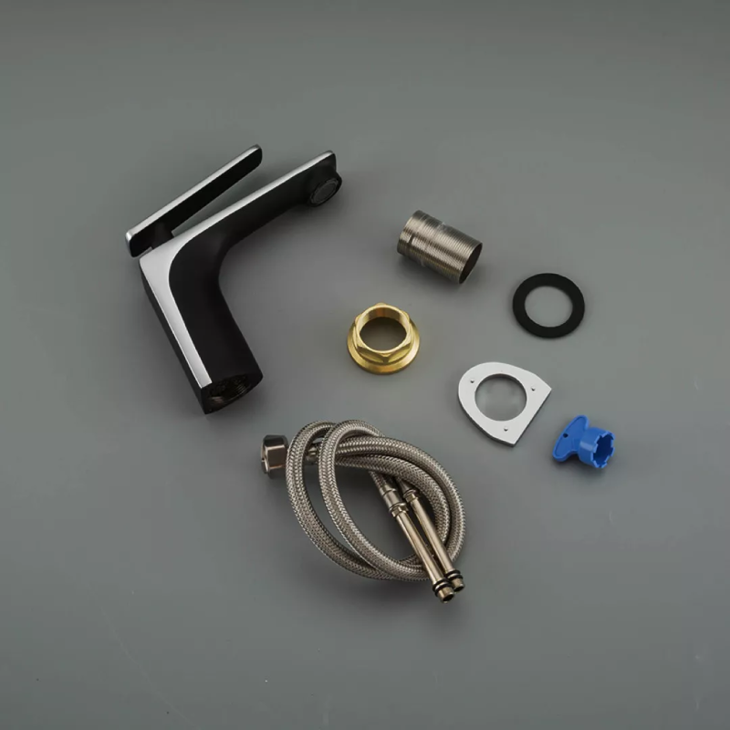 Frap Змішувач для умивальника F1057, чорний/хром