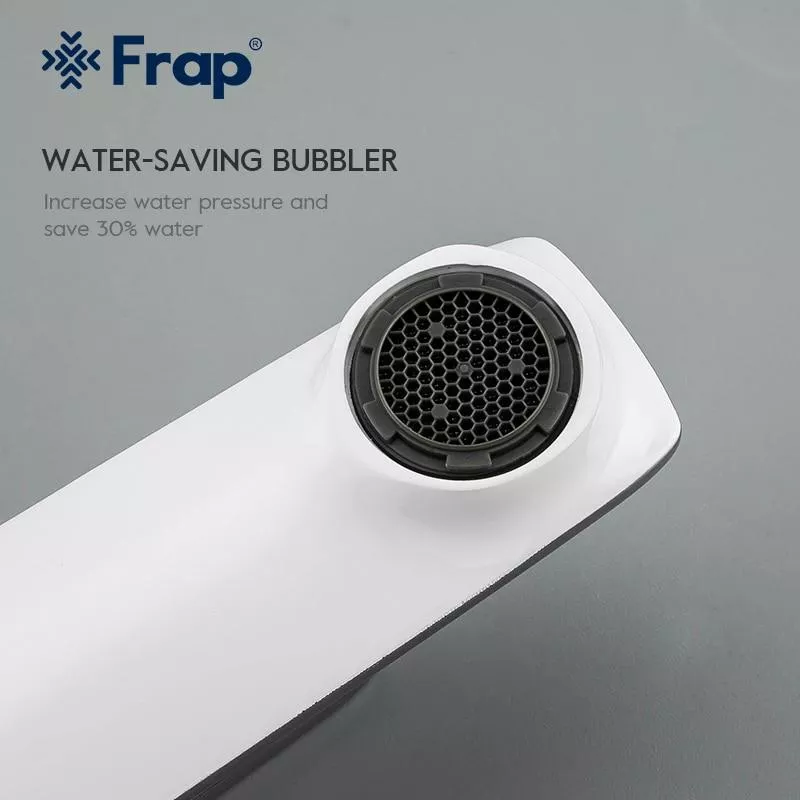 Frap Змішувач для умивальника F1058, білий/хром