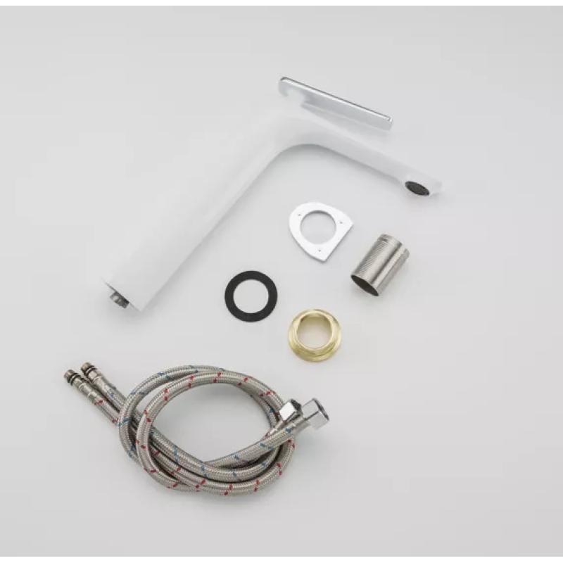 Frap Змішувач для умивальника F1058-2 високий, білий/хром