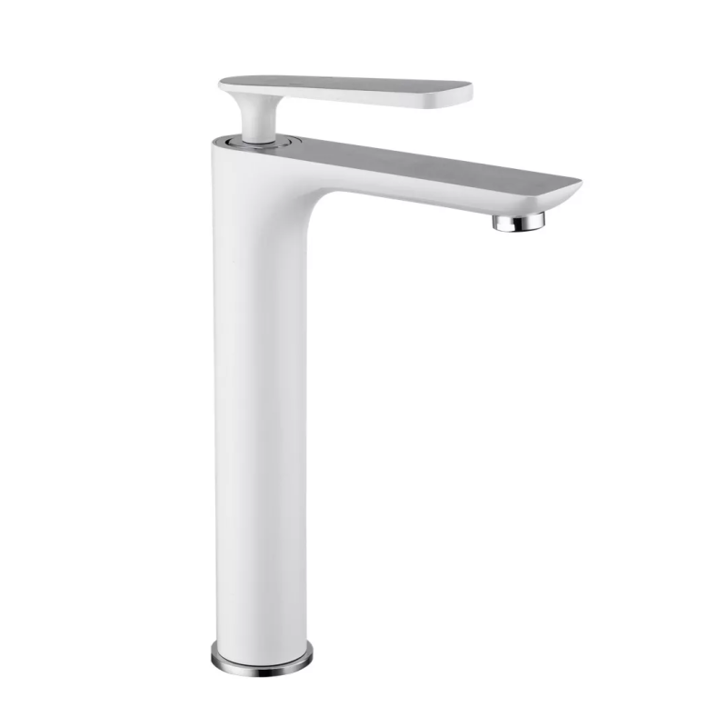 Frap Змішувач для умивальника F1052-56 високий, білий/хром