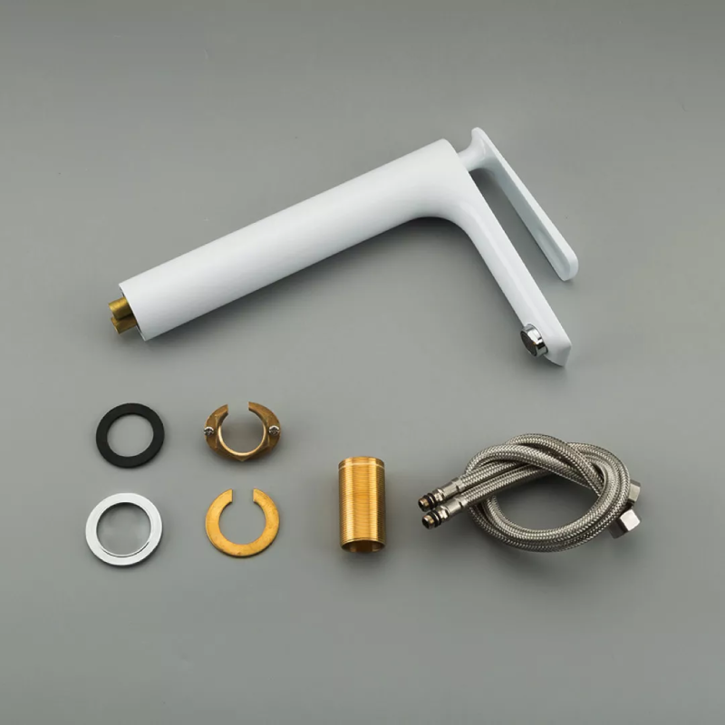 Frap Змішувач для умивальника F1052-56 високий, білий/хром