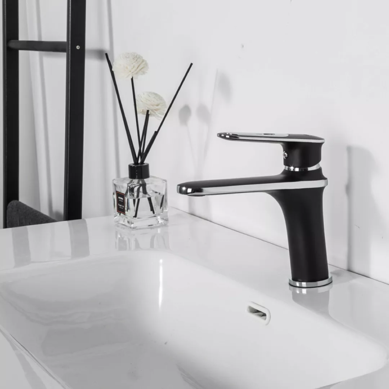 Frap Змішувач для умивальника F1049-6, чорний/хром