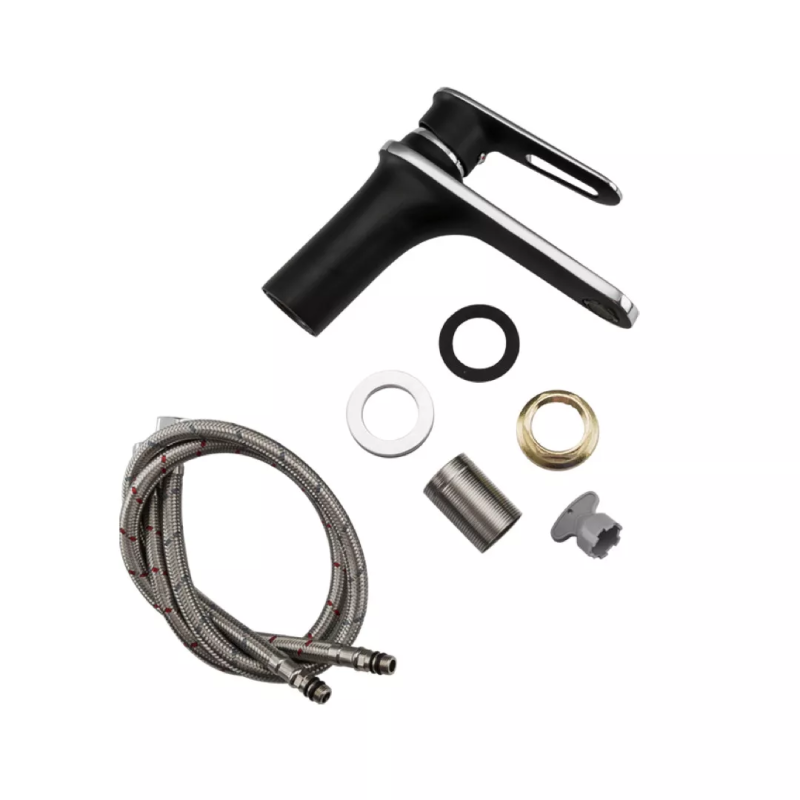 Frap Змішувач для умивальника F1049-6, чорний/хром