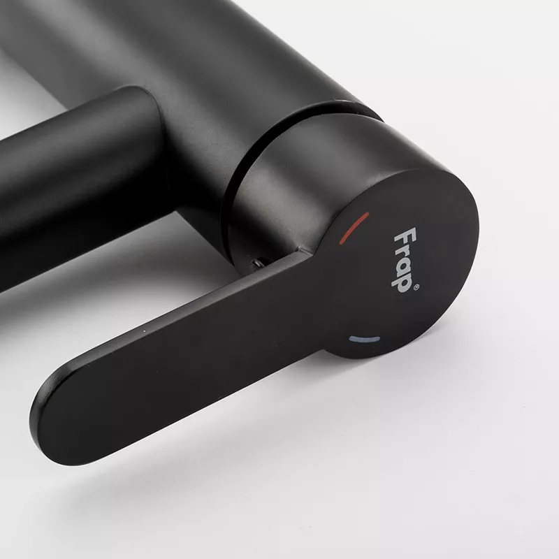 Frap Змішувач для умивальника F10801-6, чорний