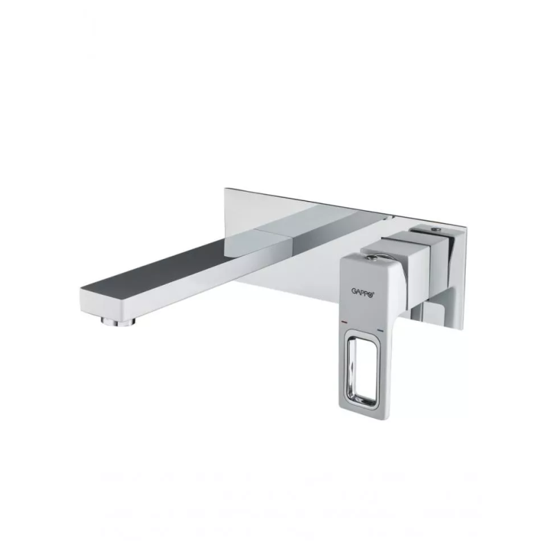 GAPPO Змішувач для умивальника G1017-12, білий/хром
