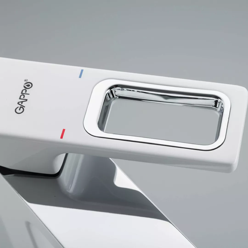 GAPPO Змішувач для умивальника G1017-2, білий/хром