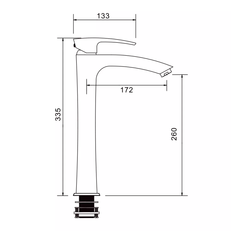 GAPPO Змішувач для умивальника G1007-16, чорний