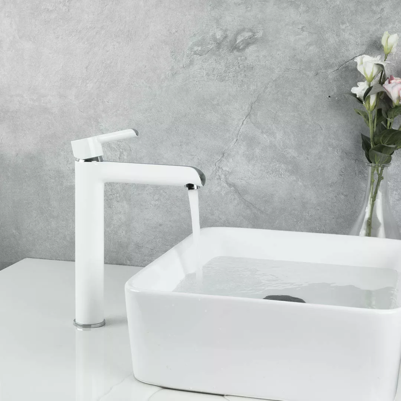 GAPPO Змішувач для раковини G1003-18, білий/хром