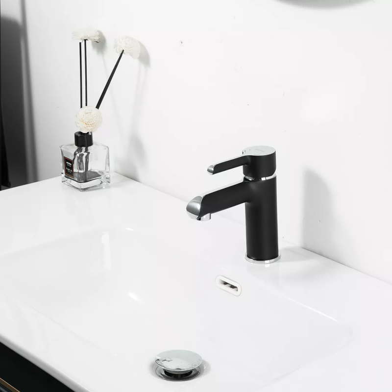 GAPPO Змішувач для раковини G1003-6, чорний/хром