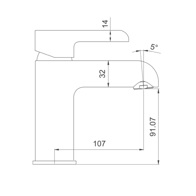 GAPPO Змішувач для раковини G1003-6, чорний/хром